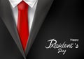 President`s day design of suit with red necktie vector illustration