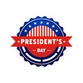 President`s day label badge design vector isolated