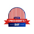 President`s day label design template isolated on white background