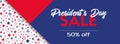 President`s day sale. Vector banner template
