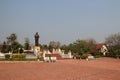 president souphanouvong monument in luang pabang (laos)