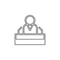 President speech icon public speaker character