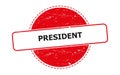 president stamp on white Royalty Free Stock Photo