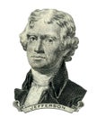 President Thomas Jefferson portrait Clipping path Royalty Free Stock Photo