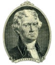 President Thomas Jefferson portrait Royalty Free Stock Photo