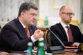 President of Ukraine Petro Poroshenko and Prime Minister Arseniy Yatsenyuk Royalty Free Stock Photo