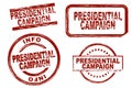 Presidential campaign ink stamp set