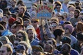 Presidential Candidate Bernie Sanders rallies supporters in Santa Monica, CA Royalty Free Stock Photo