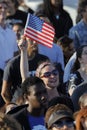 Presidential Candidate Bernie Sanders rallies supporters in Santa Monica, CA Royalty Free Stock Photo