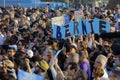 Presidential Candidate Bernie Sanders rallies supporters in Santa Monica, CA Royalty Free Stock Photo