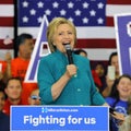 Presidential Candidate Hillary Clinton Campaigns in Oxnard, CA a Royalty Free Stock Photo