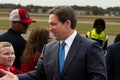 Presidential candidate Ron DeSantis greeted constituents.