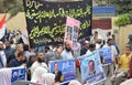 Presidential candidate supporters protesting