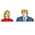 Presidential Candidates Debate, Hillary Clinton Versus Donald Trump Royalty Free Stock Photo