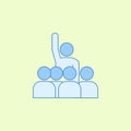 presidential contender field outline icon. Element of elections icon for mobile concept and web apps. Field outline presidential c