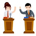 Presidential debate. Political election and voting