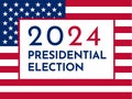 2024 presidential election banner icon illustration Royalty Free Stock Photo