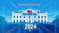 2024 presidential election banner icon illustration text \