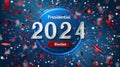 2024 presidential election banner icon illustration text \
