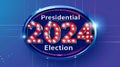 2024 presidential election banner icon illustration text \