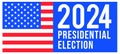 2024 presidential election banner icon illustration Royalty Free Stock Photo