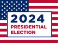 2024 presidential election banner icon illustration Royalty Free Stock Photo