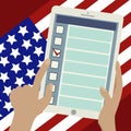2016 Presidential Election Banner.Online voting.