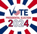 2024 Presidential election day in USA, november 5, card design. Vote for your future Royalty Free Stock Photo