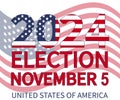 2024 Presidential election day in USA, november 5, card design. Vote for your future Royalty Free Stock Photo