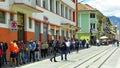 Presidential election in Ecuador. People in line Royalty Free Stock Photo