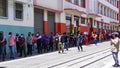 Presidential election in Ecuador. People in line Royalty Free Stock Photo
