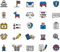 Presidential election icons Royalty Free Stock Photo