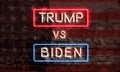 Trump Versus Biden Presidential Election Primary 2020 Debate Sign USA Flag