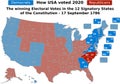 This is how USA voted in the 2020 presidential election showing the winning electoral vote in the 12 signatory states of the Ameri