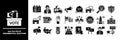 Presidential Election Solid Icons Set. Highlighting Voting and Political Themes Royalty Free Stock Photo