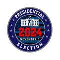 Presidential Election USA 2024 emblem Royalty Free Stock Photo