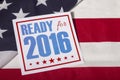 Presidential Election Vote and American Flag Royalty Free Stock Photo