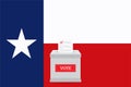 State flag and ballot box. Presidential elections in Texas