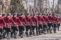 Presidential military guards in formation