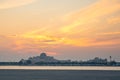 Presidential Palace in Abu Dhabi at sunset lights, United Arab Emirates Royalty Free Stock Photo