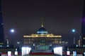 The presidential palace AK-ORDA in Astana at night Royalty Free Stock Photo