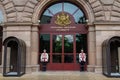 Presidential Palace of the Republic of Bulgaria in the center of the capital. View of the city streets and the historic