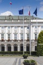 Presidential Palace in Warsaw, Poland. Before it: Bertel Thorval Royalty Free Stock Photo