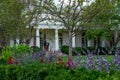 The presidential podium in the Rose Garden of the White House in Washington DC, USA Royalty Free Stock Photo