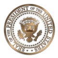 Presidential Seal - Gold against White AI Royalty Free Stock Photo