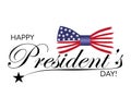 Presidents day card with bow tie Royalty Free Stock Photo