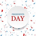 Presidents Day abstract USA colors confetti background
