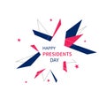 Presidents Day banner in abstract style