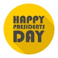 Presidents Day EPS 10 vector stock illustration icon with long shadow Royalty Free Stock Photo