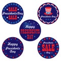 Presidents day graphic vector icons Royalty Free Stock Photo